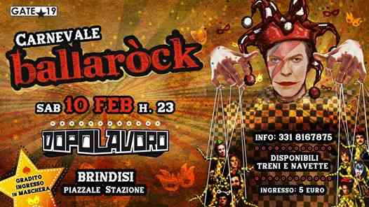 Sab 10 Feb - Carnevale Ballaròck al Dopolavoro, Brindisi