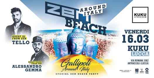 Kuku4freedom • Ven 16/03 • Zen Beach Gallipoli Party Party!