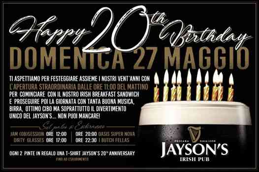 Jayson's Festeggia 20 Anni