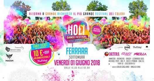 Holi Dance Festival Ferrara 2018 Sottomura Open Air