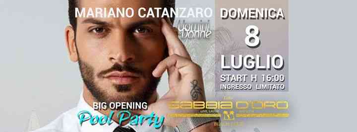 Dom 8 Luglio- Pool Party- WITH Mariano Catanzaro