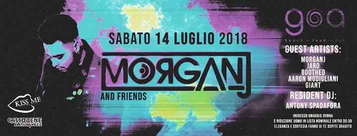 GOA BEACH presents: MorganJ & Friends | Sabato 14 Luglio