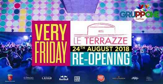 Venerdi 24 Agosto 2018 ★ Le Terrazze Eur ★ Re-Opening