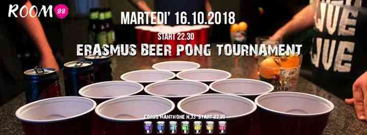 Martedì 16.10.18 "Erasmus Beerpong Tournament" at Room33