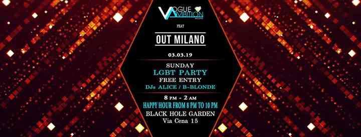 OUT feat Vogue Ambition -Sunday Lgbt Party FreeEntry -03.03.19