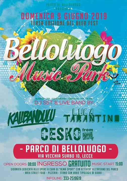 Belloluogo Music Park, domenica 09 Giugno - Ingresso gratuito