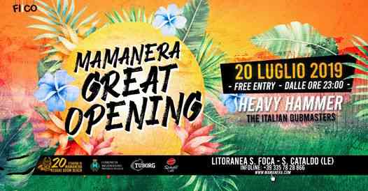 Great Opening Mamanera Reggae Beach Ventesima Edizione