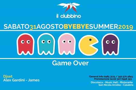 31 Agosto-GAME OVER PARTY