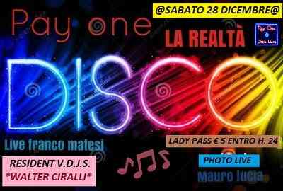 Sabato 28 Dicembre Special Guest DJS Walter Ciralli Lady Pass €5