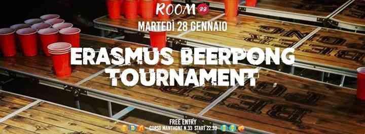 Martedì 28/01/20 "Erasmus Beerpong Tournament" a Room33