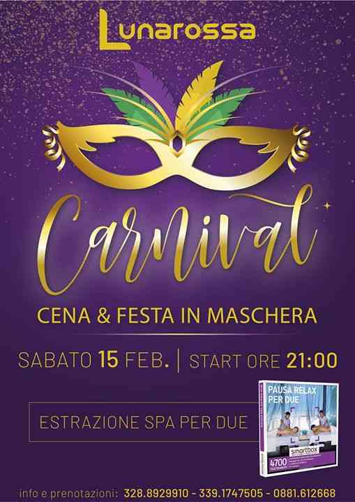 Lunarossa Carnival Cena & Festa in Maschera