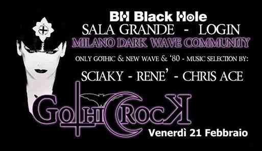 Gothic Rock Milano Dark Wave Community at Black Hole