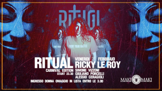 Ritual Carnival Edition - Guest Dj Ricky Le Roy