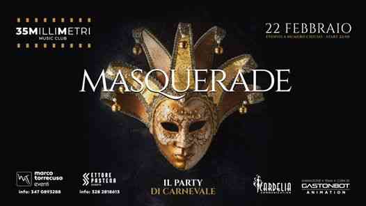 Masquerade, il party di Carnevale