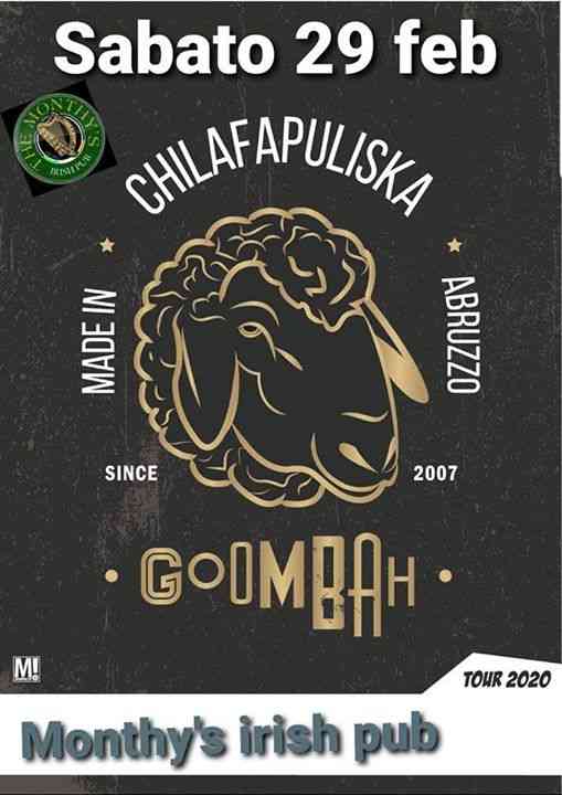 Chilafapuliska live "Goombah" Tour 2020 | Monthy's Pub L'Aquila