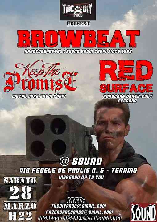 Sospeso | THC DIY Night: Browbeat, Keep The Promise, Red Surface