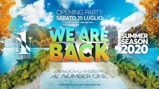 Opening Party - We are Back - Summer season 2020