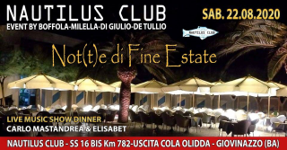 22.08 Not(t)e di Fine Estate - Nautilus Club - Cena con Musica dal Vivo