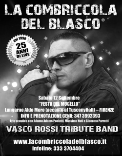 La Combriccola del Blasco live acoustic trio at Festa del Mugello (FI)