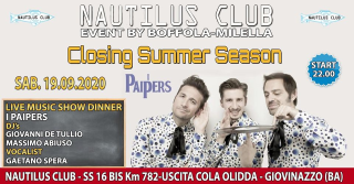 19.9 Closing Summer - I PAIPERS - Nautilus Club - Live Show Dinner