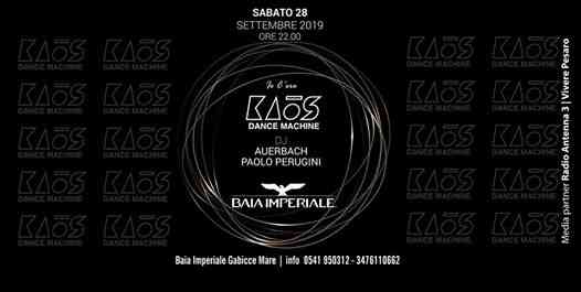 Remember KAOS DANCE Machine sabato 28 settembre Baia Imperiale
