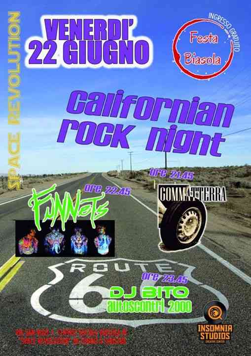 Californian rock night a Festa Biasola