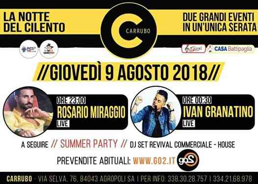 La notte del Cilento// Miraggio & Granatino + Summer Party