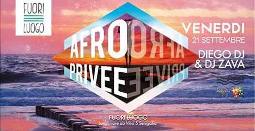 Venerdì 21 Settembre AfroPrivee Beach Party@ Fuori Luogo!