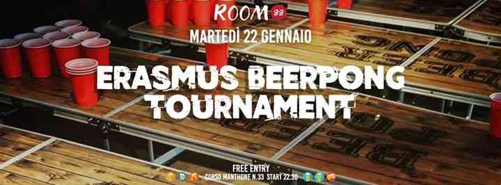 Martedì 22/01/18 Erasmus Beerpong Tournament a Room33