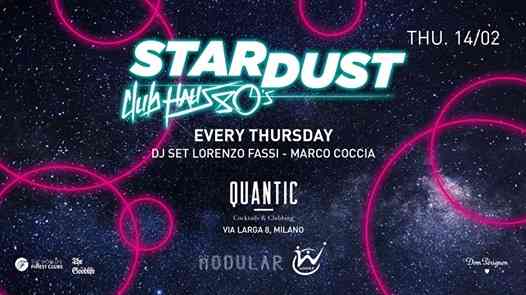 Stardust hosted by Modular & Where 14 Feb