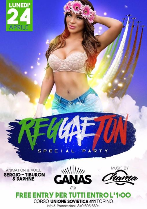 Lunedì 24 Aprile (Prefestivo) Reggaeton party al Ganas de mar