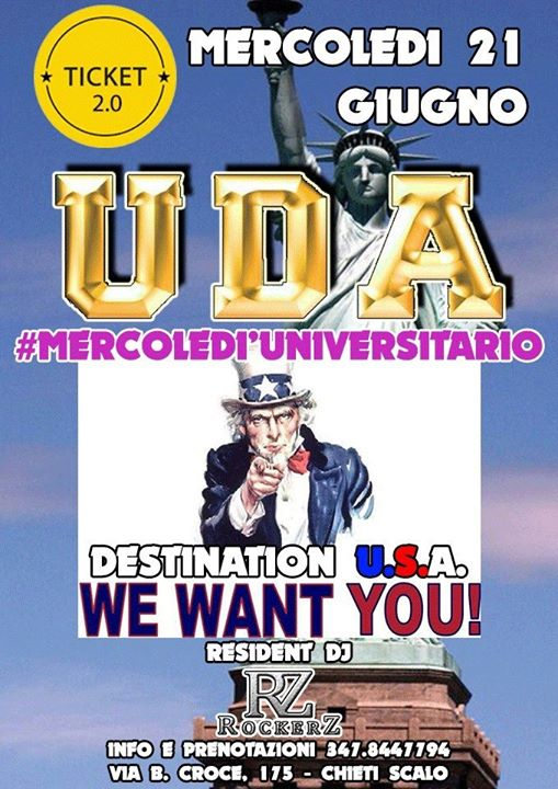 UDA - Mercoledì Universitario - Destination USA!
