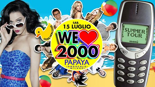 Stasera We Love 2000 Party at Papaya Idroscalo Milano-Free Entry