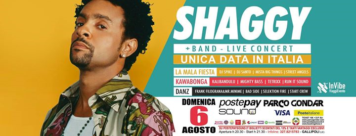 Shaggy live concert at Postepay Sound PARCO GONDAR