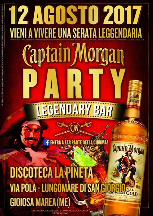 ★ 12/08 Discoteca La Pineta ★ Captain Morgan Party Live ★