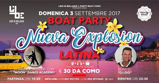 Nueva Explosion Latina BOAT PARTY