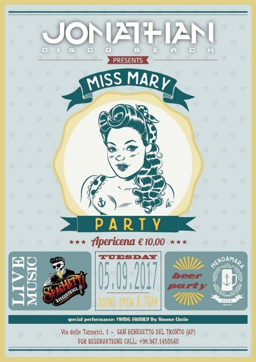 Miss Mary Party - Apericena Spettacolo - Presentazione Birra