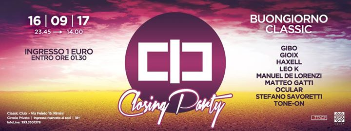 Summer Closing party - 1€ Night&Day