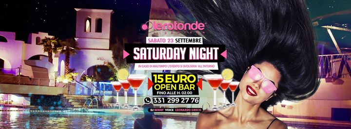 Openbar! Saturday Pool Night • Discoteca Le Rotonde • Sab 23.9