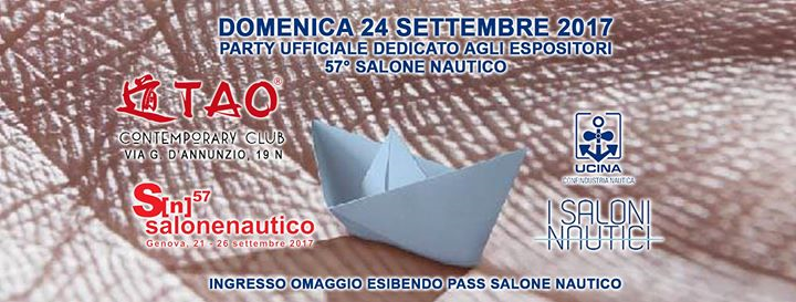 Party Ufficiale 57° Salone Nautico di Genova c/o TAO Contemporary Club