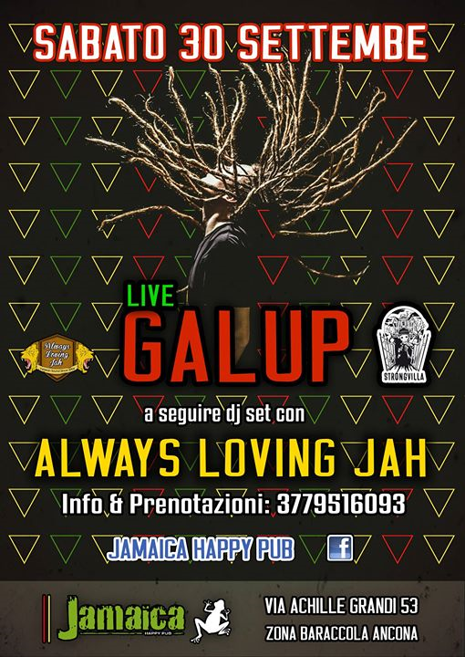GALUP LIVE to Jamaica HAPPY PUB Ancona