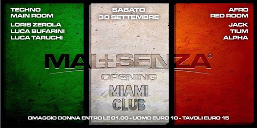 MAI + SENZA / Opening Season / Miami Club