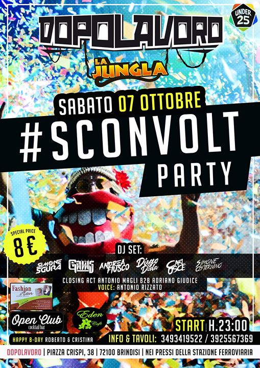 Sconvolt-Party @Dopolavoro / Sabato 07 Ottobre