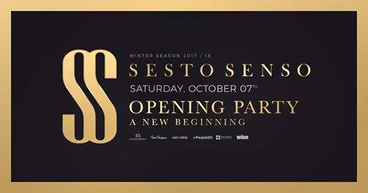 Opening Party • Sesto Senso • Sabato 07 Ottobre 2017