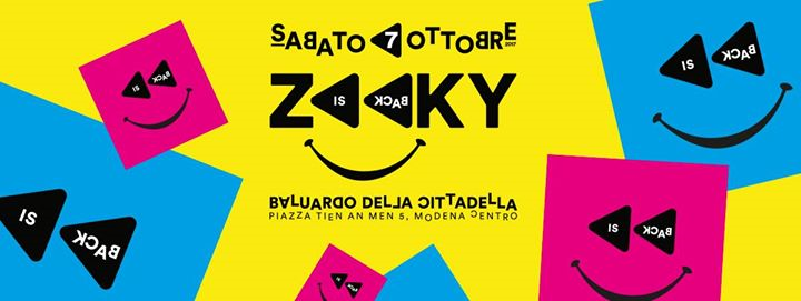 Sabato 7 ✬✫ Zooky is Back ✬✫ ZOOKY at Baluardo! ✫✬