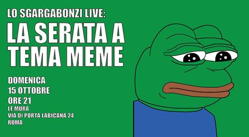 Lo Sgargabonzi Live: la Serata a Tema Meme