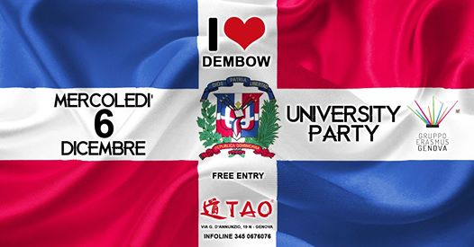 Wednesday University Party at TAO - I Love Dembow