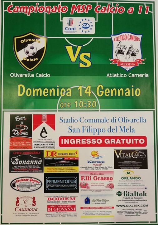 Olivarella Calcio VS Atletico Cameris - Ingresso Gratuito