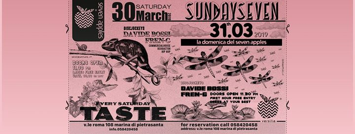 Seven Apples Saturday 30th Sunday 31th March