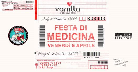 Venerdì 5 Aprile - Festa ufficiale Medicina - #roadtoMedSi2019